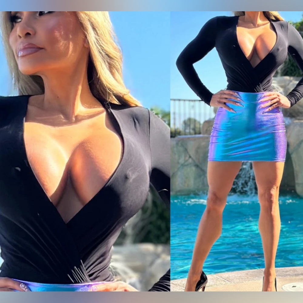 BLACK DEEP PLUNGE BODYSUIT